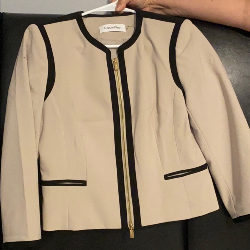 Beige Calvin Klein blazer